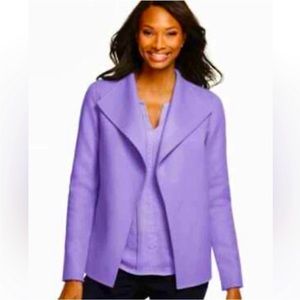 BNWOT Talbots double face wool like purple/periwinkle/orchard in color
